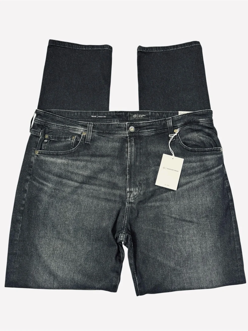 NWT New AG Tellis Modern Slim Cloud Soft Denim Jeans In Trophy Size 40 x 34